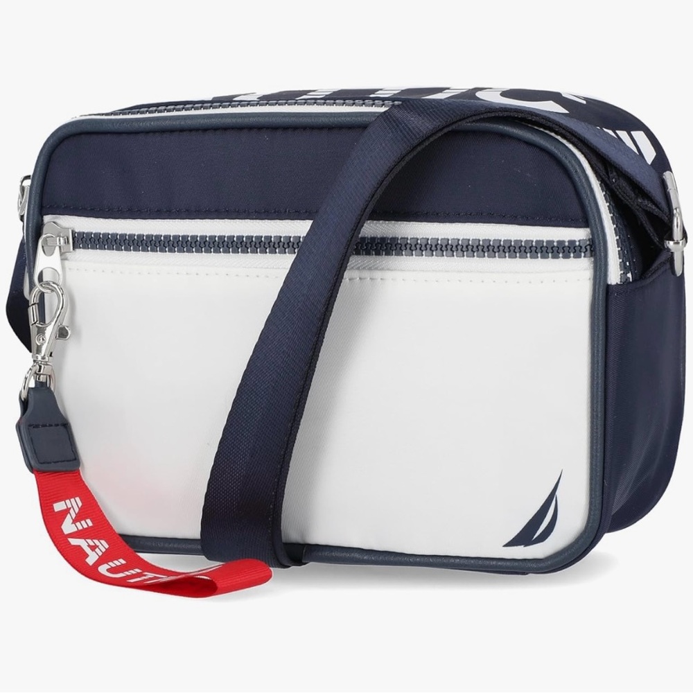 Nautica Blue and White Crossbody Bag